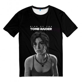 Мужская футболка 3D с принтом Rise if The Tomb Raider в Белгороде, 100% полиэфир | прямой крой, круглый вырез горловины, длина до линии бедер | Тематика изображения на принте: adventure | lara croft | tomb rider | археолог | гробниц | крофт | лара | приключения | расхитительница
