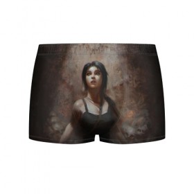 Мужские трусы 3D с принтом Tomb Raider в Белгороде, 50% хлопок, 50% полиэстер | классическая посадка, на поясе мягкая тканевая резинка | Тематика изображения на принте: 