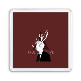 Магнит 55*55 с принтом TRUE DETECTIVE в Белгороде, Пластик | Размер: 65*65 мм; Размер печати: 55*55 мм | Тематика изображения на принте: hbo | matthew mcconaughey | true detective | tv show | woody harrelson | арт | марти харт | минимализм | настоящий детектив | раст коул | сериал