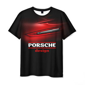 Мужская футболка 3D с принтом Porsche design в Белгороде, 100% полиэфир | прямой крой, круглый вырез горловины, длина до линии бедер | Тематика изображения на принте: auto | porsche | porsche ag | авто | автомобиль | дизайн | машина | порше | суперкар | тачка