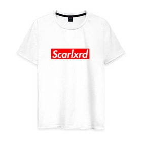 Мужская футболка хлопок с принтом Scarlxrd (9) в Белгороде, 100% хлопок | прямой крой, круглый вырез горловины, длина до линии бедер, слегка спущенное плечо. | Тематика изображения на принте: 