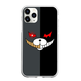 Чехол для iPhone 11 Pro матовый с принтом KUROKUMA x MONOKUMA в Белгороде, Силикон |  | anime | bear | black  white | danganronpa | kurokuma | monodam | monokuma | monomi | monotaro | pink | rabbit | school | shirokuma | аниме | главарь | мoноми | монокума | черно белый | школа