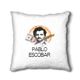 Подушка 3D с принтом Pablo Escobar в Белгороде, наволочка – 100% полиэстер, наполнитель – холлофайбер (легкий наполнитель, не вызывает аллергию). | состоит из подушки и наволочки. Наволочка на молнии, легко снимается для стирки | escobar | loving pablo | эскобар