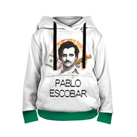 Детская толстовка 3D с принтом Pablo Escobar в Белгороде, 100% полиэстер | двухслойный капюшон со шнурком для регулировки, мягкие манжеты на рукавах и по низу толстовки, спереди карман-кенгуру с мягким внутренним слоем | escobar | loving pablo | эскобар