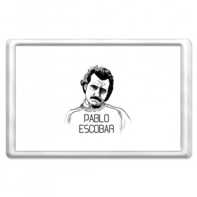 Магнит 45*70 с принтом Pablo Escobar в Белгороде, Пластик | Размер: 78*52 мм; Размер печати: 70*45 | escobar | loving pablo | эскобар