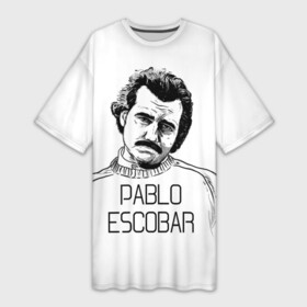 Платье-футболка 3D с принтом Pablo Escobar в Белгороде,  |  | escobar | loving pablo | эскобар