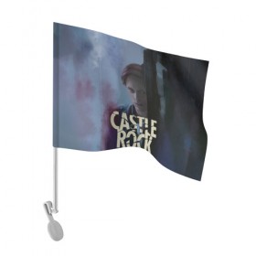 Флаг для автомобиля с принтом Castle Rock - shawshank prisoner в Белгороде, 100% полиэстер | Размер: 30*21 см | castle rock | hulu | билл скарсгард | дж.дж. абрамс | касл рок | кубик в кубе | стивен кинг | шоушенк
