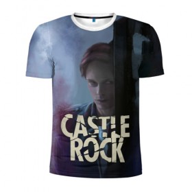 Мужская футболка 3D спортивная с принтом Castle Rock - shawshank prisoner в Белгороде, 100% полиэстер с улучшенными характеристиками | приталенный силуэт, круглая горловина, широкие плечи, сужается к линии бедра | castle rock | hulu | билл скарсгард | дж.дж. абрамс | касл рок | кубик в кубе | стивен кинг | шоушенк