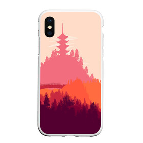 Чехол для iPhone XS Max матовый с принтом Firewatch в Белгороде, Силикон | Область печати: задняя сторона чехла, без боковых панелей | campo santo | firewatch | арт | вечер | вид | горы | закат | игра | лес | озеро | олень | пейзаж | пожарный дозор | солнце | холмы