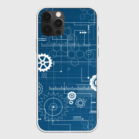 Чехол для iPhone 12 Pro Max с принтом Механика в Белгороде, Силикон |  | детали | механизм | механик | схема | чертеж | шестеренки