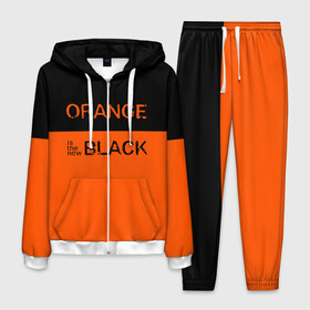 Мужской костюм 3D с принтом Orange Is the New Black в Белгороде, 100% полиэстер | Манжеты и пояс оформлены тканевой резинкой, двухслойный капюшон со шнурком для регулировки, карманы спереди | orange is the new black | оранжевый  хит сезона