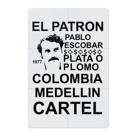 Магнитный плакат 2Х3 с принтом Pablo Escobar в Белгороде, Полимерный материал с магнитным слоем | 6 деталей размером 9*9 см | escobar | loving pablo | эскобар