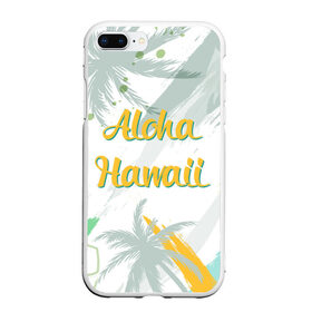 Чехол для iPhone 7Plus/8 Plus матовый с принтом Aloha Hawaii в Белгороде, Силикон | Область печати: задняя сторона чехла, без боковых панелей | Тематика изображения на принте: aloha | summer | sun | travel | гавайи | лето | путешествия