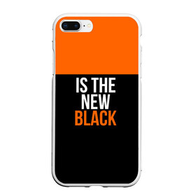 Чехол для iPhone 7Plus/8 Plus матовый с принтом ORANGE IS THE NEW BLACK в Белгороде, Силикон | Область печати: задняя сторона чехла, без боковых панелей | orange is the new black