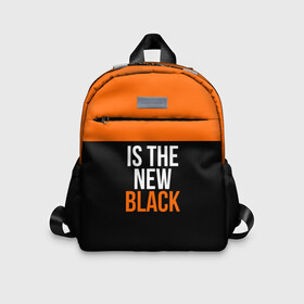 Детский рюкзак 3D с принтом ORANGE IS THE NEW BLACK в Белгороде, 100% полиэстер | лямки с регулируемой длиной, сверху петелька, чтобы рюкзак можно было повесить на вешалку. Основное отделение закрывается на молнию, как и внешний карман. Внутри дополнительный карман. По бокам два дополнительных кармашка | Тематика изображения на принте: orange is the new black