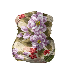 Бандана-труба 3D с принтом Цветы в Белгороде, 100% полиэстер, ткань с особыми свойствами — Activecool | плотность 150‒180 г/м2; хорошо тянется, но сохраняет форму | букет | георгин | гладиолус | нежный | пастель | роза | ромашка
