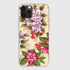 Чехол для iPhone 12 Pro Max с принтом Цветы в Белгороде, Силикон |  | букет | георгин | гладиолус | нежный | пастель | роза | ромашка