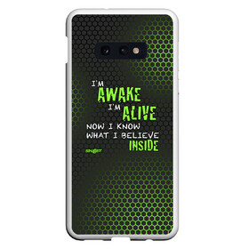 Чехол для Samsung S10E с принтом Skillet - Awake and Alive в Белгороде, Силикон | Область печати: задняя сторона чехла, без боковых панелей | skilet | skillet | альтернативный | гранж | группа | джен леджер | джон купер | индастриал | кори купер | метал | ню | пост | рок | сет моррисон | симфоник | скилет | хард | христианский