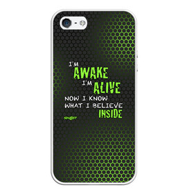 Чехол для iPhone 5/5S матовый с принтом Skillet - Awake and Alive в Белгороде, Силикон | Область печати: задняя сторона чехла, без боковых панелей | skilet | skillet | альтернативный | гранж | группа | джен леджер | джон купер | индастриал | кори купер | метал | ню | пост | рок | сет моррисон | симфоник | скилет | хард | христианский