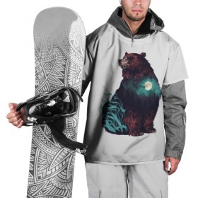Накидка на куртку 3D с принтом Дух природы в Белгороде, 100% полиэстер |  | bear | pooh | win dooh | winnie | винни | дикий | зверь | медведь | пух | символ