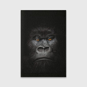 Обложка для паспорта матовая кожа с принтом Горилла 3D в Белгороде, натуральная матовая кожа | размер 19,3 х 13,7 см; прозрачные пластиковые крепления | Тематика изображения на принте: горилла | животные | обезьянка