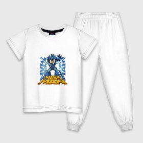 Детская пижама хлопок с принтом Megaman в Белгороде, 100% хлопок |  брюки и футболка прямого кроя, без карманов, на брюках мягкая резинка на поясе и по низу штанин
 | 