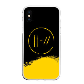 Чехол для iPhone XS Max матовый с принтом TWENTY ONE PILOTS TOP в Белгороде, Силикон | Область печати: задняя сторона чехла, без боковых панелей | 21 pilots | 21p | music | rock | top | trench | twenty one pilots | группа | музыка | рок