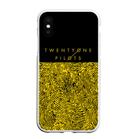 Чехол для iPhone XS Max матовый с принтом TWENTY ONE PILOTS TOP в Белгороде, Силикон | Область печати: задняя сторона чехла, без боковых панелей | 21 pilots | 21p | music | rock | top | trench | twenty one pilots | группа | музыка | рок