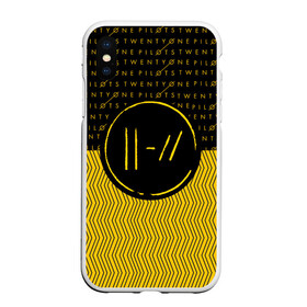 Чехол для iPhone XS Max матовый с принтом TWENTY ONE PILOTS TOP в Белгороде, Силикон | Область печати: задняя сторона чехла, без боковых панелей | 21 pilots | 21p | music | rock | top | trench | twenty one pilots | группа | музыка | рок