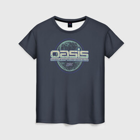 Женская футболка 3D с принтом O.A.S.I.S в Белгороде, 100% полиэфир ( синтетическое хлопкоподобное полотно) | прямой крой, круглый вырез горловины, длина до линии бедер | oasis | parzival | ready player one | парсифаль | первому игроку приготовиться