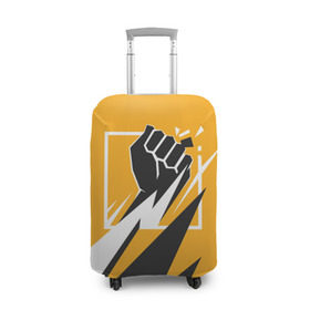 Чехол для чемодана 3D с принтом R6S FINKA в Белгороде, 86% полиэфир, 14% спандекс | двустороннее нанесение принта, прорези для ручек и колес | 6 | cybersport | esport | logo | pro league | rainbow | rainbow six siege | six | team | киберспорт | лого | радуга осада