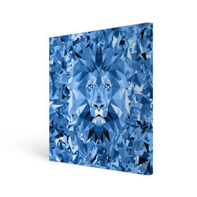 Холст квадратный с принтом Сине-бело-голубой лев в Белгороде, 100% ПВХ |  | fczp | spb | zenit | белый | геометрия | зенит | питер | санкт петербург | синий | спб | треугольники