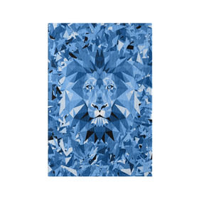 Обложка для паспорта матовая кожа с принтом Сине-бело-голубой лев в Белгороде, натуральная матовая кожа | размер 19,3 х 13,7 см; прозрачные пластиковые крепления | Тематика изображения на принте: fczp | spb | zenit | белый | геометрия | зенит | питер | санкт петербург | синий | спб | треугольники