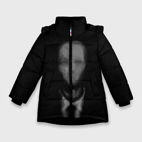 Зимняя куртка для девочек 3D с принтом Slender (1) в Белгороде, ткань верха — 100% полиэстер; подклад — 100% полиэстер, утеплитель — 100% полиэстер. | длина ниже бедра, удлиненная спинка, воротник стойка и отстегивающийся капюшон. Есть боковые карманы с листочкой на кнопках, утяжки по низу изделия и внутренний карман на молнии. 

Предусмотрены светоотражающий принт на спинке, радужный светоотражающий элемент на пуллере молнии и на резинке для утяжки. | cry | game | horror | man | slender | игра | приведения | слендер | ужас | хоррор