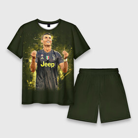 Мужской костюм с шортами 3D с принтом RONALDO JUVE SPORT в Белгороде,  |  | cr7 | fc | football | football club | juve | juventus | ronaldo | sport | роналдо | спорт | спортивные | униформа | фирменные цвета | фк | футбол | футбольный клуб | ювентус