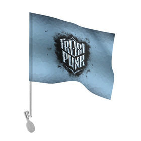 Флаг для автомобиля с принтом Frostpunk Logo в Белгороде, 100% полиэстер | Размер: 30*21 см | frost punk | frostpunk | фрост панк | фростпанк