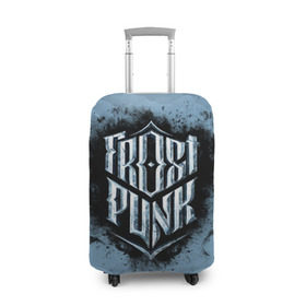 Чехол для чемодана 3D с принтом Frostpunk Logo в Белгороде, 86% полиэфир, 14% спандекс | двустороннее нанесение принта, прорези для ручек и колес | frost punk | frostpunk | фрост панк | фростпанк