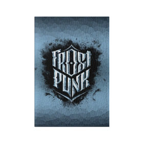 Обложка для паспорта матовая кожа с принтом Frostpunk Logo в Белгороде, натуральная матовая кожа | размер 19,3 х 13,7 см; прозрачные пластиковые крепления | frost punk | frostpunk | фрост панк | фростпанк