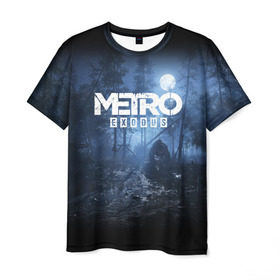 Мужская футболка 3D с принтом METRO EXODUS в Белгороде, 100% полиэфир | прямой крой, круглый вырез горловины, длина до линии бедер | exodus | horror | metro exodus | survival | игры | исход | метро | метро 2035