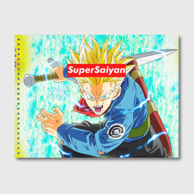 Альбом для рисования с принтом Super Saiyan в Белгороде, 100% бумага
 | матовая бумага, плотность 200 мг. | Тематика изображения на принте: anime | dragon ball | аниме | гоку | драгон бол | дракона жемчуг