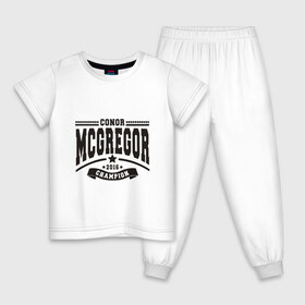 Детская пижама хлопок с принтом Conor McGregor в Белгороде, 100% хлопок |  брюки и футболка прямого кроя, без карманов, на брюках мягкая резинка на поясе и по низу штанин
 | conor | mcgregor | mma | ufc | конор | макгрегор