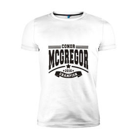 Мужская футболка премиум с принтом Conor McGregor в Белгороде, 92% хлопок, 8% лайкра | приталенный силуэт, круглый вырез ворота, длина до линии бедра, короткий рукав | conor | mcgregor | mma | ufc | конор | макгрегор