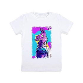 Детская футболка хлопок с принтом Fortnite в Белгороде, 100% хлопок | круглый вырез горловины, полуприлегающий силуэт, длина до линии бедер | fortnite | королевская битва