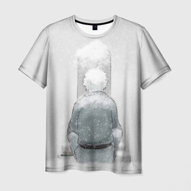 Мужская футболка 3D с принтом Snow в Белгороде, 100% полиэфир | прямой крой, круглый вырез горловины, длина до линии бедер | Тематика изображения на принте: anime | gin tama | gintama | аниме | гинтама