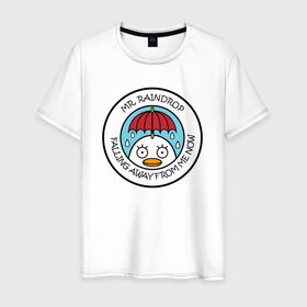 Мужская футболка хлопок с принтом Mr Raindrop в Белгороде, 100% хлопок | прямой крой, круглый вырез горловины, длина до линии бедер, слегка спущенное плечо. | Тематика изображения на принте: anime | gin tama | gintama | аниме | гинтама