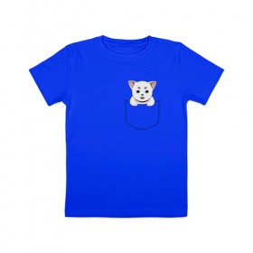 Детская футболка хлопок с принтом Sadaharu Pocket в Белгороде, 100% хлопок | круглый вырез горловины, полуприлегающий силуэт, длина до линии бедер | anime | gin tama | gintama | аниме | гинтама