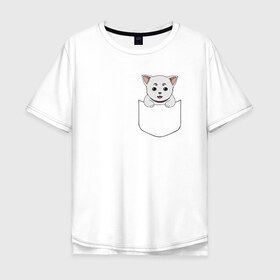 Мужская футболка хлопок Oversize с принтом Sadaharu Pocket в Белгороде, 100% хлопок | свободный крой, круглый ворот, “спинка” длиннее передней части | Тематика изображения на принте: anime | gin tama | gintama | аниме | гинтама