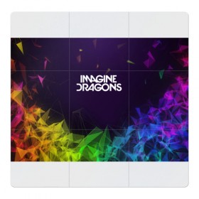 Магнитный плакат 3Х3 с принтом IMAGINE DRAGONS в Белгороде, Полимерный материал с магнитным слоем | 9 деталей размером 9*9 см | alteranative rock | imagone dragons | music | rap | rock | альтернативный рок | группа | драконы | музыка | музыканты | реп | рок