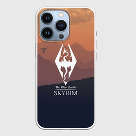 Чехол для iPhone 13 Pro с принтом THE ELDER SCROLLS SKYRIM | TES 5 в Белгороде,  |  | Тематика изображения на принте: dovahkiin | dragonborn | fus ro dah | royal play | rpg | skyrim | tes | tes online | the elder scrolls | война | докавин | компьютерные игры | рпг