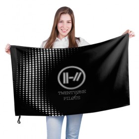 Флаг 3D с принтом TWENTY ONE PILOTS в Белгороде, 100% полиэстер | плотность ткани — 95 г/м2, размер — 67 х 109 см. Принт наносится с одной стороны | 